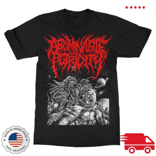 Official Indie Merch Store Shop Abominable Putridity "The Last Astronaut Red Logo" T Shirt Indiemerchstore