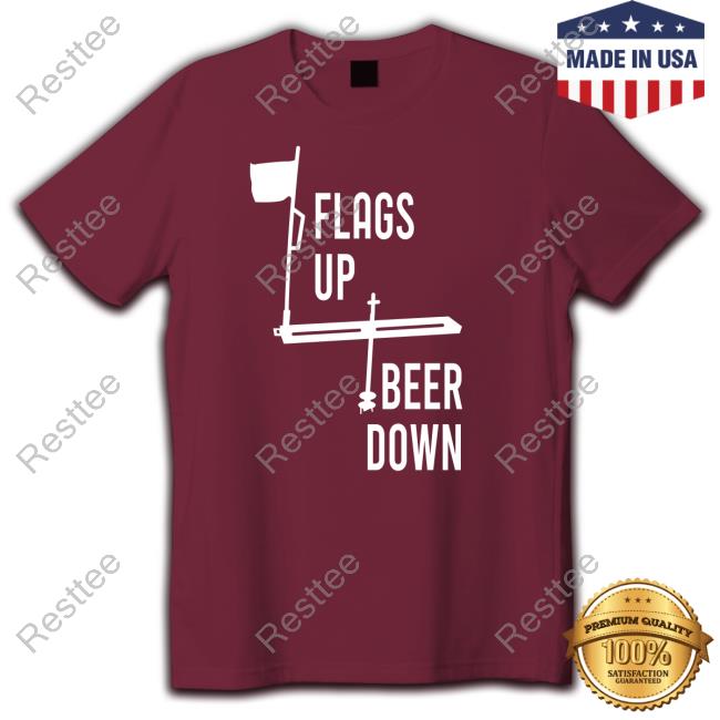 Official Flags Up Beer Down Hooded Sweatshirt