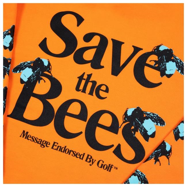 Official Tyler The Creator Merch Store Shop Save The Bees Attractive Hoodie Orange by Golf Wang
