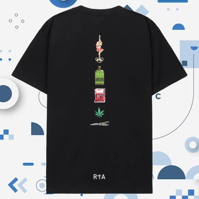 Official Rta Brand Colin Oversized Short Sleeve Hot Shirt Black Contraband