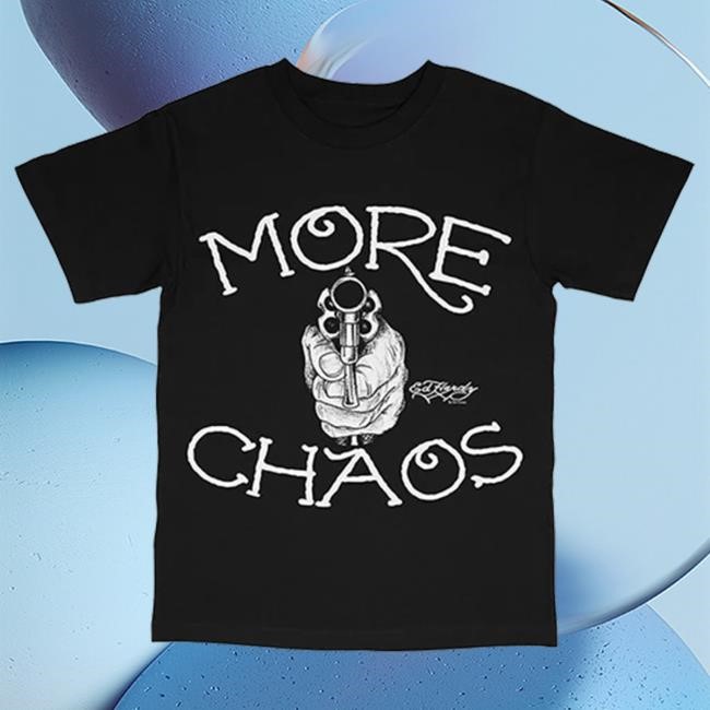 Official Ken Carson Merch Store Shop Ken Carson Ed Hardy X More Chaos .38 Barrel Tshirt