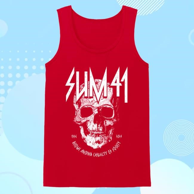 Sum 41 | Official Merch Store | Become Another Casualty Tank Essential T Shirt - Black Essential T Shirt Sum41 Shop