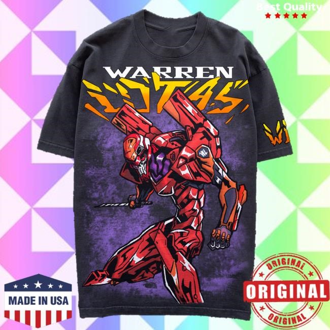 Official Warren Lotas Merch Store Orange Robot T Shirt - Vintage Black