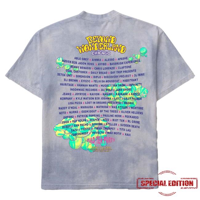 Insomniac Shop Beyond Wonderland Merch Beyond Wonderland Boat Tea Party Tie Dye S/S Tshirt