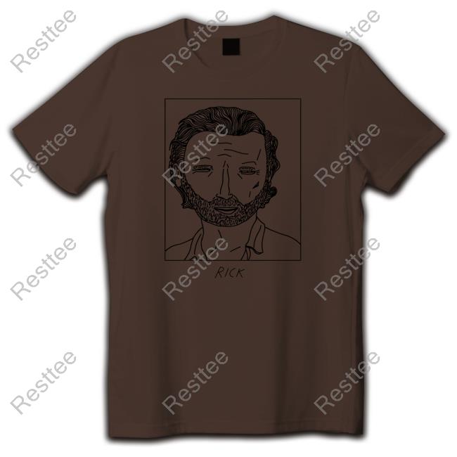 Badly Drawn Rick Grimes Walking Dead Long Sleeve
