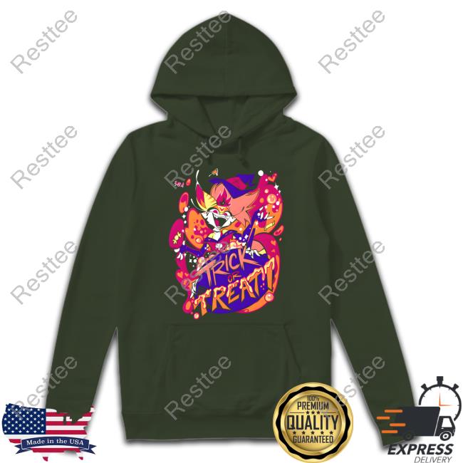Hazbin Hotel Merch Beelzebub TRICK OR TREAT Shirt Beelzebub TRICK OR TREAT Long Sleeve Tee