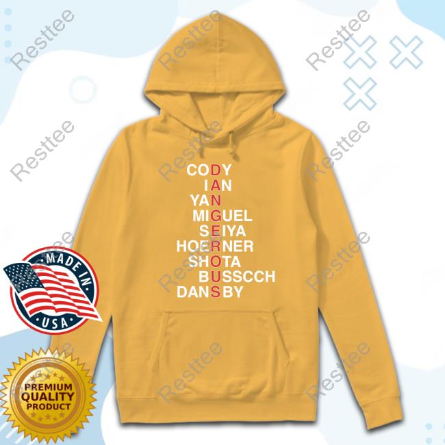 Obvious Shirts Cody Ian Yan Miguel Seiya Hoerner Shota Busscch Dansby Hot Shirt Official Obvious Shirts Cody Ian Yan Miguel Seiya Hoerner Shota Busscch Dansby Dangerous T Shirt