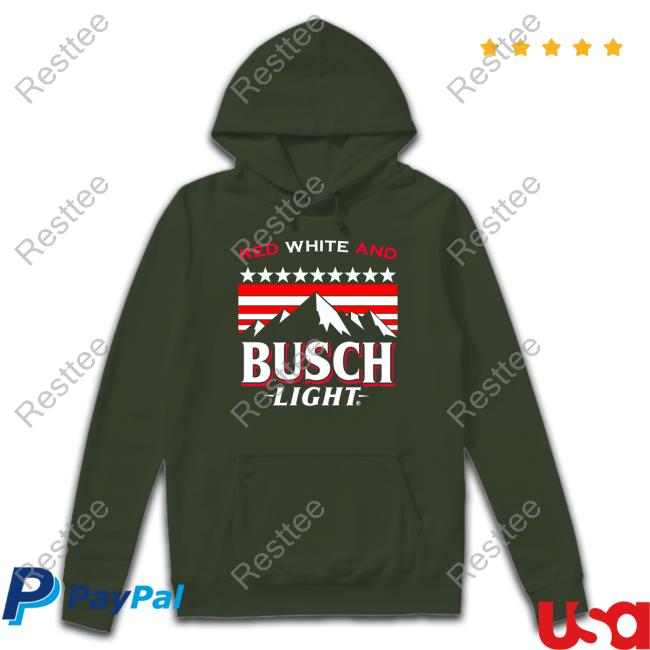 Official Busch Light Red White And Busch Light Mountains Shirt Official Busch Light Red White And Busch Light Mountains Tee