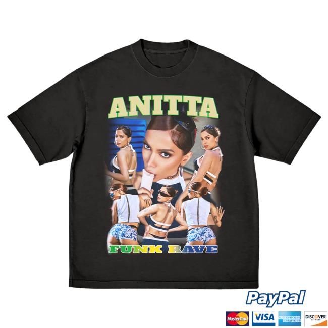 Official Republic Records Merch Store Anitta, Funk Rave Collage Tee Republic Records Apparel Clothing Shop RepublicRecords