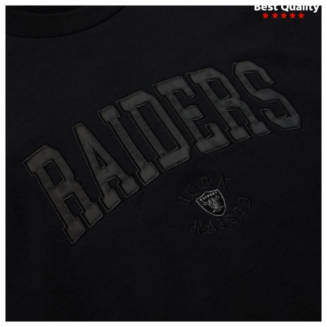 Official Born X Raised Merch Store Born X Raised + Raiders Tonal Collegiate Sweaters: Black BornxRaised