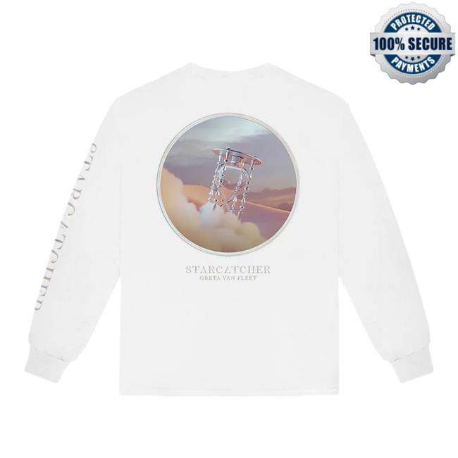 Official White Hourglass Long Sleeve Shirt Greta Van Fleet Merch White Hourglass Long Sleeve Shirt