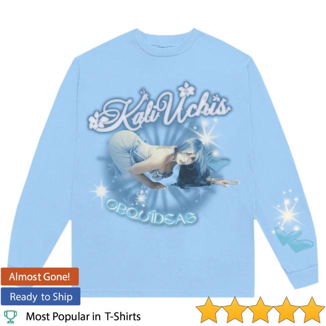 Official Kali Uchis Merch Store Kali Uchis Blue Orquídeas Long Sleeve Tees Kali Uchis Clothing Shop KaliUchis ShopKaliUchis