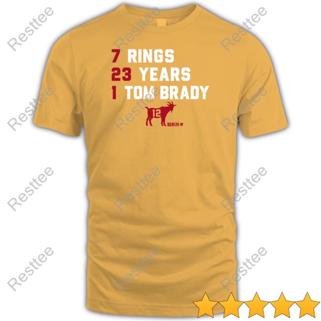 Breakingt Merch 7 Rings 23 Years 1 Tom Brady Goat List 2023 Sweatshirt 7 Rings 23 Years 1 Tom Brady Shirt