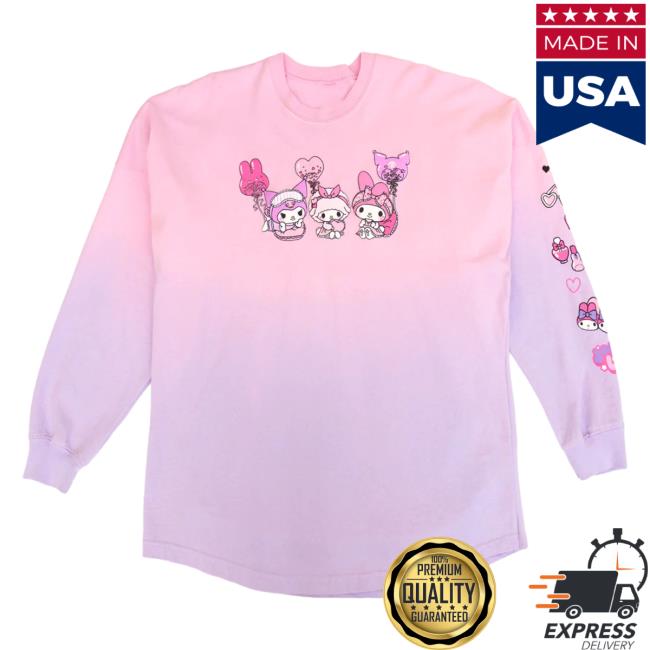 Official Sanrio Apparel Clothing Kuromi Merch My Melody & Kuromi Sleepover Japanla Spirit Attractive Hoodie Sanrio Shop Store