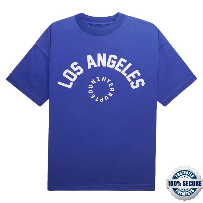 Official Maverick Carter Uninterrupted Clothing Store Shop Los Angeles Circle Logo Tees Blue Mavcarter