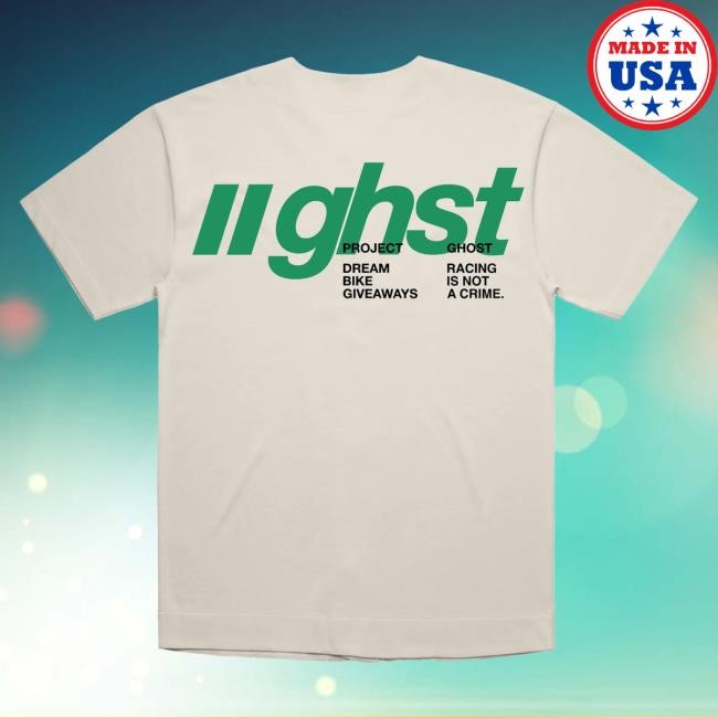 Official Ghost Racing Apparel Ghost “Ghst” Baseball Jersey Green - Bone Tee