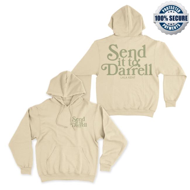 Official Send It To Darrell Merch Lala Kent Send It To Darrell Pale Yellow Crew neck