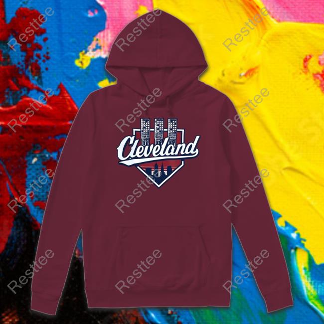 Official Cleveland Baseball Lights Beige T-Shirt Cleveland Baseball Lights Beige Shirt