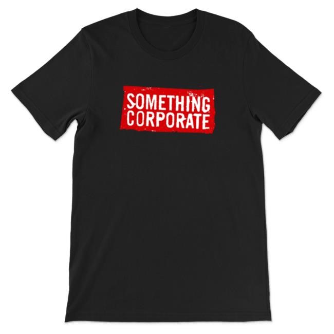 Official Andrew Mcmahon Merch Something Corporate Black Logo Shirts