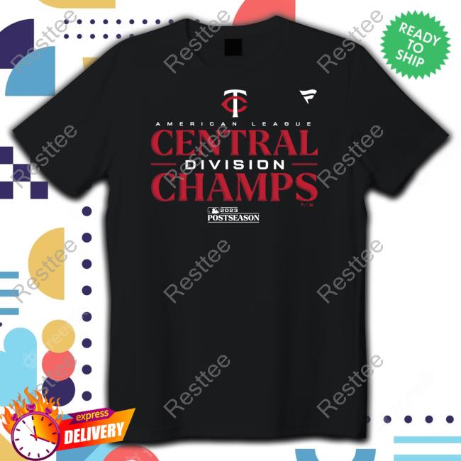 Official Minnesota Twins Fanatics Branded Navy 2023 AL Central Division Champions Locker Room Shirts