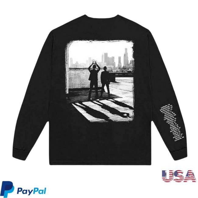 Depeche Mode Official Merch Shop Depeche Mode Logo / Photo Black Long Sleeve T Shirt 2024 Memento Mori Tour 2024 Store Clothing