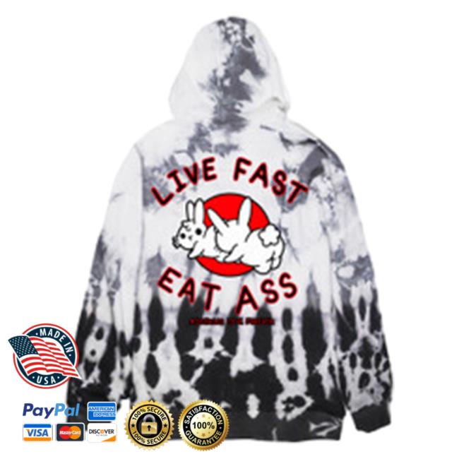 Official Linda Finegold Merch Store Live Fast Eat Ass Long Sleeve Tee Shirt Oil Drip Tie Dye Lindafinegold Clothing Shop Tie-Dye