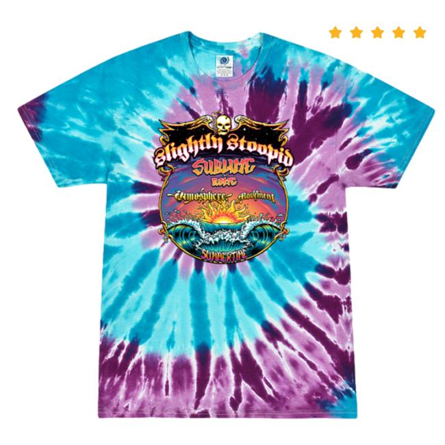 Official Slightly Stoopid Merch Summertime Collab Tie Dye Sweatshirt