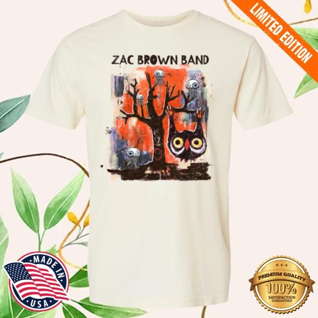 Official Zac Brown Owl Shirt Official Zac Brown Merch Store Owl T Shirt