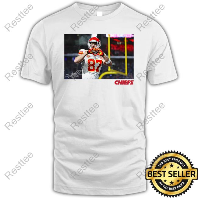 Unisex Kansas City Chiefs Travis Kelce White Player Graphic New Shirt