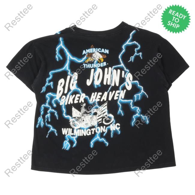 Official Justin Reed Vintage American Thunder Metal Head Shirt New Black Justinreed