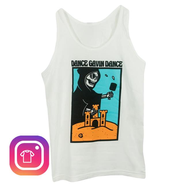 Official Dance Gavin Dance Merch Reaper White Tank Tank Shirt