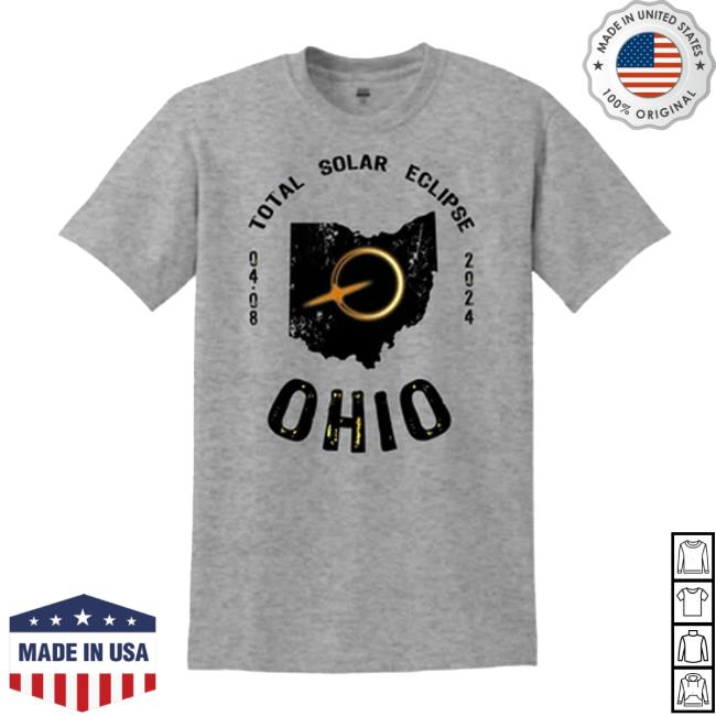 Village of Convoy Historical Society Eclipse Total Solar Eclipse 04.08.2024 Ohio Tees Grey Solar Eclipse 2024
