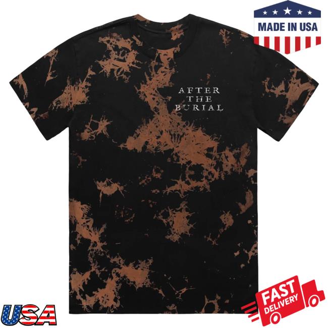 Official After The Burial Merch Vortexagram Gobi Bleach Wash Tie Dye Shirt
