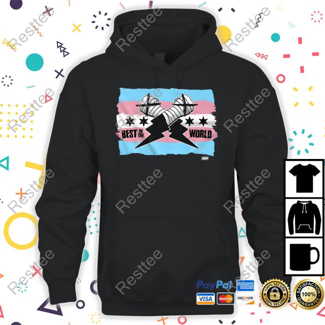 Cm Punk Best In The World Trans Pride Tee Official Aew Shop Best In The World Trans Pride Shirt