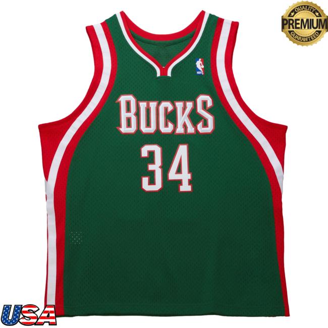 Official Moda3 Mitchell And Ness Bucks Giannis '13-14 Swingman Jersey Tank Shirt New