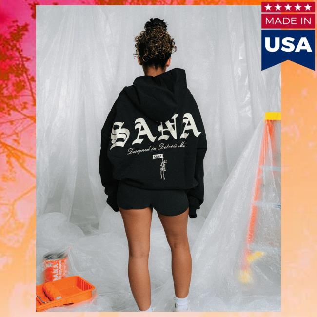 Sana Detroit Old English Hoody - Black SanaDetroit