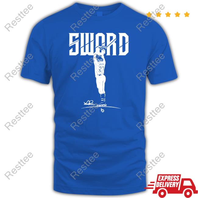 Trevor Bauer Sword T-Shirt Bauer Outage Sword Tee Trevor Bauer Merch Baueroutage