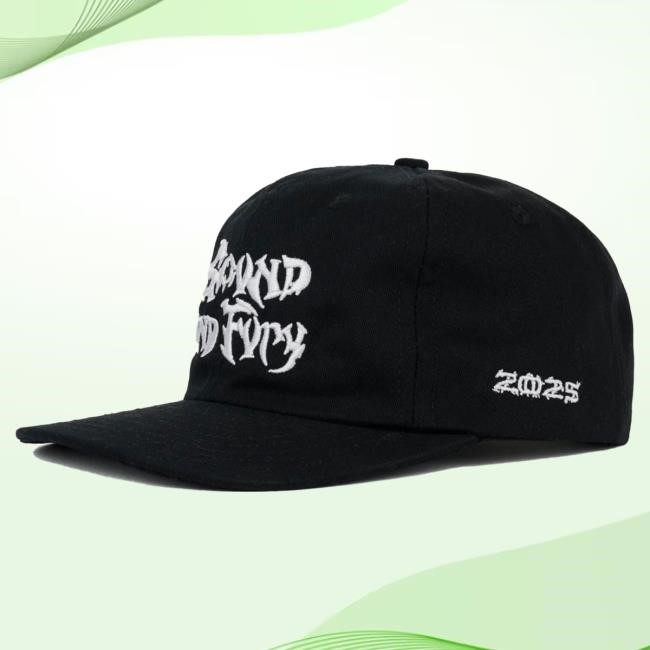 Official Brain Dead Merch Shop Brain Dead Sound & Fury 2025 6 Panel Cap - Black