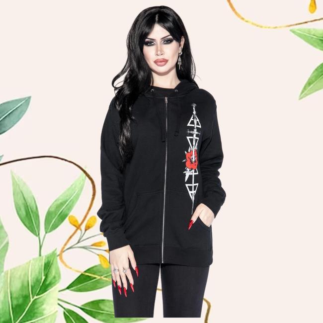 Blackcraft Cult Clothing Store BlackcraftCult Eternal Love - Zip Up Attractive Hoodie Blackcraft Cult Clothing Store BlackcraftCult Eternal Love - Zip Up Sweatshirts