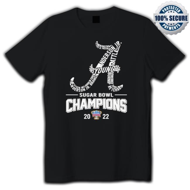 2022 Sugar Bowl Champions Alabama Crimson Tide Players Names Logo Crewneck Sweatshirt 2022 Sugar Bowl Champions Alabama Crimson Tide Players Names Logo Classic Shirt