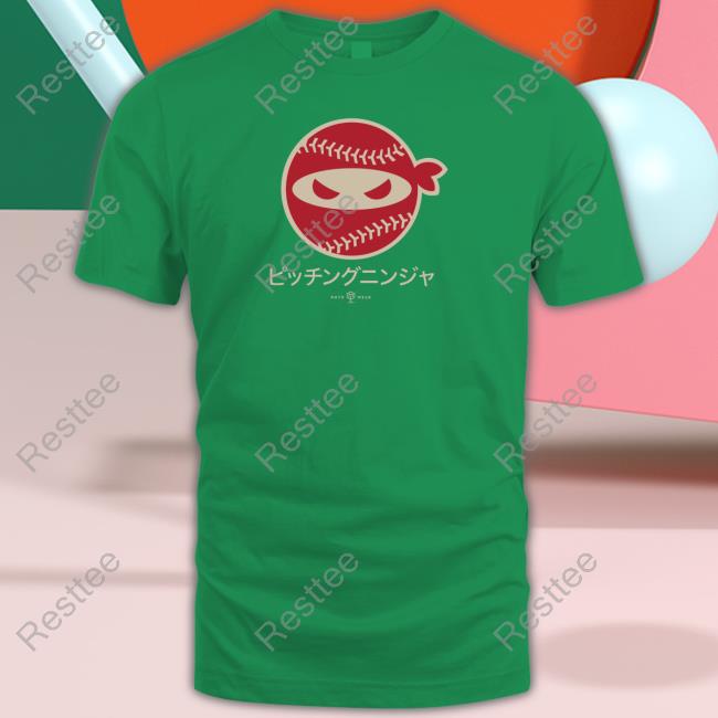 Official Japan Pitching Ninja Nippon Long Sleeve Tee Shirt