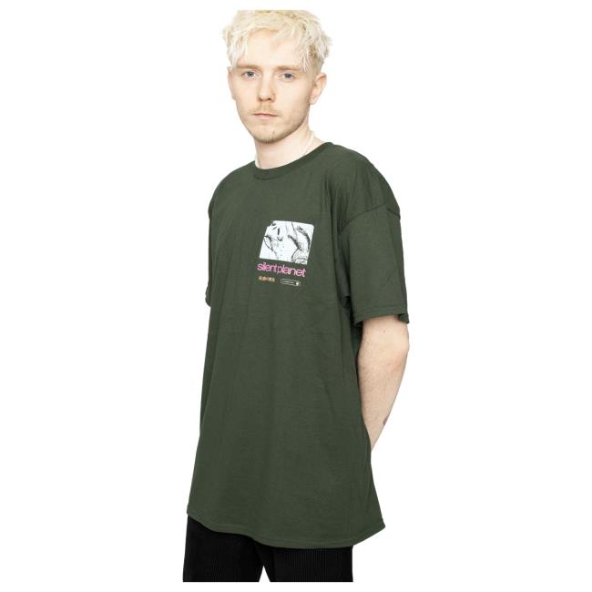 Official Silent Planet Merch Silent Planet Girl Forest Green T Shirt