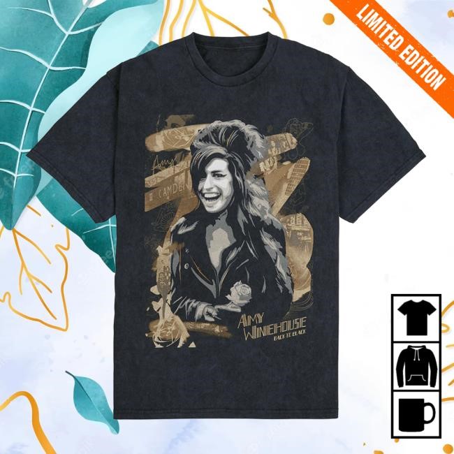 Back to Black Portrait Washed Shirt Amy Winehouse Merch