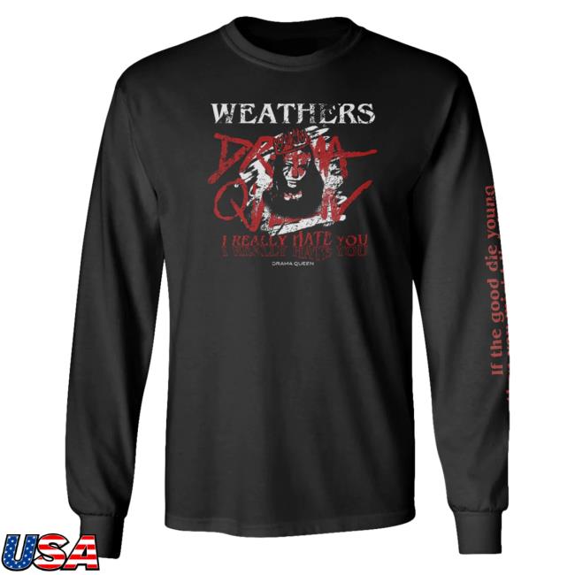 Official Sumerian Records Merch Store Weathers Drama Queen Long Sleeve Shirt in Black