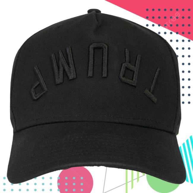 Official Donald Trump Merch Shop Upside Down Trump Embroidered Cap Black Trump Store