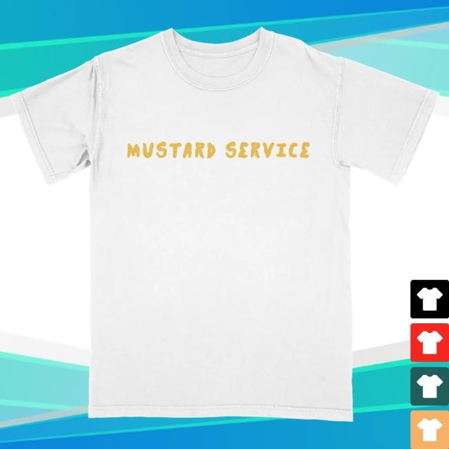 Official Hellomerch Mustard Service Zest Pop White New Shirt Hello Merch