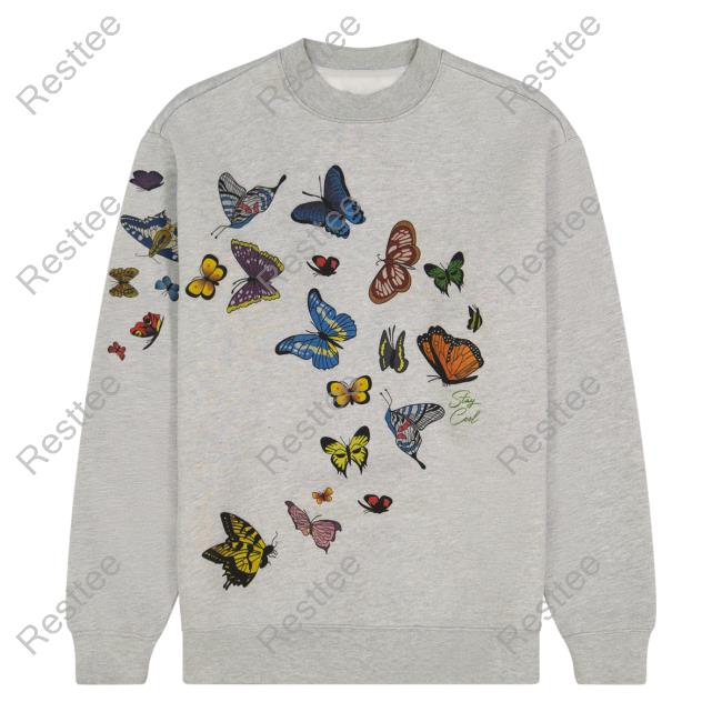 Official Stay Cool Clothing Store Staycool Butterfly Sweaters Heather Grey StaycoolNyc