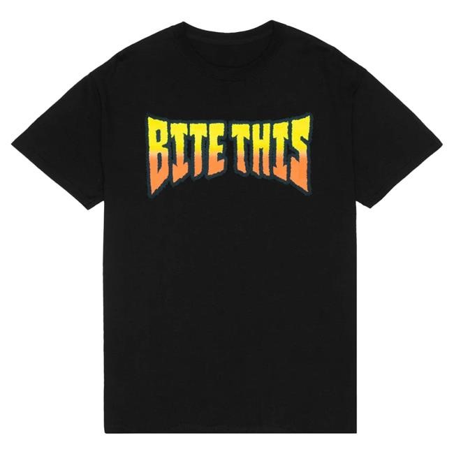 Text Tee Bite This Merch Text Tee Shirt Bite This Merch