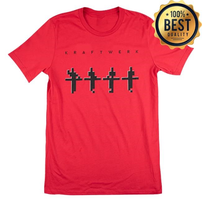Official Hellomerch Kraftwerk Merch Store 3-D Red Top Shirt Hello Merch