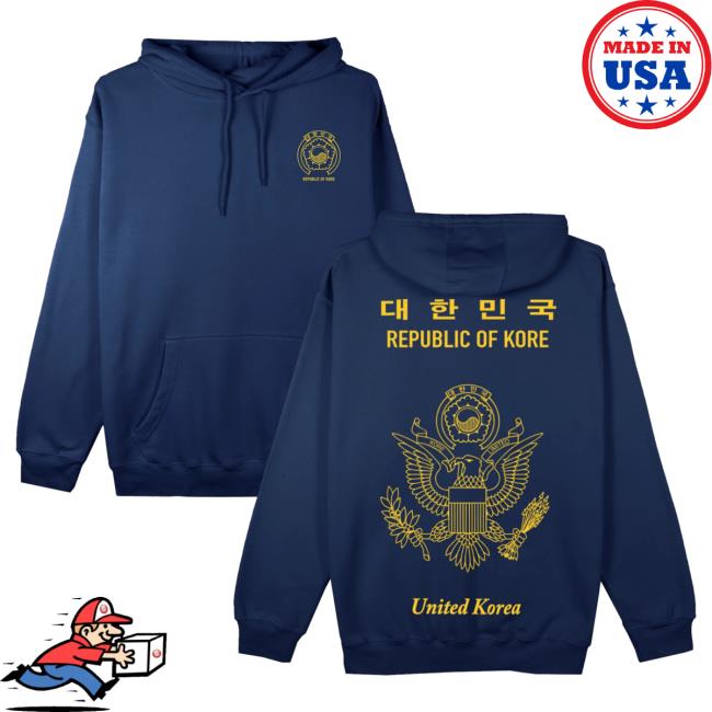 Official Kore Limited Merch Store Kore Limited Kr-Am Passport Shirts (Navy) KoreLimited Apparel Clothing Shop